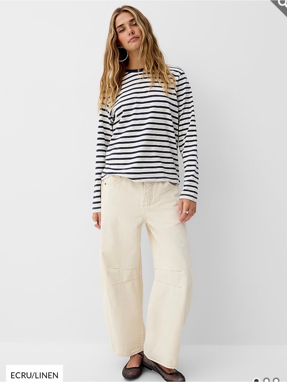 Free People “Good Luck” Barrel Jeans